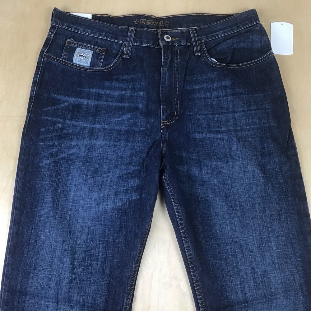 Cinch Men's Silver Label Slim Mid Rise Straight Leg Western Jeans Sz 36x34